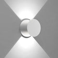 Kawell 8W Modern LED Wall Sconce Light Up Down Waterproof Outdoor Wall Lamp Indoor Hardwired for Bedroom Bathroom Hallway Stairs Porch, White 6000K