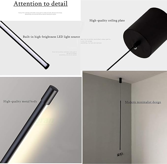 Modern Chandelier Geometry Line Strip Hanging Light, Led Chandelier, Living Room TV Wall Decor LED Pendant Lamps, Ceiling Lights Fixtures for Kitchen, Bedroom, Study Room(Warm Whit
