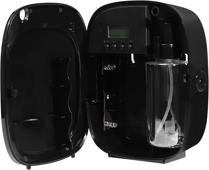 Smart Portable Scent Machine for Home Car Office, Mini Waterless Diffuser with Type-C Charging, Cordless Aromatherapy Air Freshener, Rechargeable Battery Operated, 3 Mist Levels Timer Setting, Black