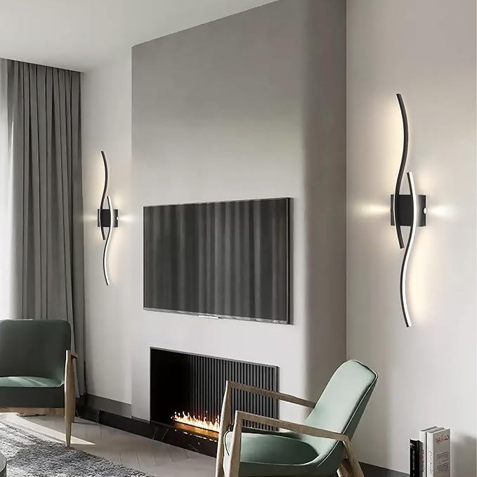 Modern Led Wall Sconces, 32inch Bathroom Mirror Vanity Light 28W, 4000K Wall Fixtures Staircase Lights, Indoor Wall Decor Bedside Wall Lamp for Bedroom Living Room Hallway Hotel
