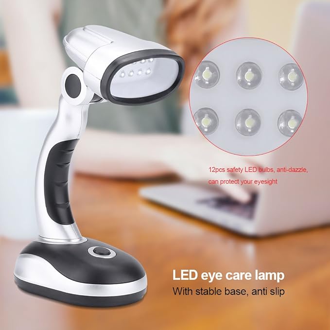 12 LEDs Desk Lamp Eye Care Lamp Conveniently Adjustable Reduces Eye Fatigue and Damage