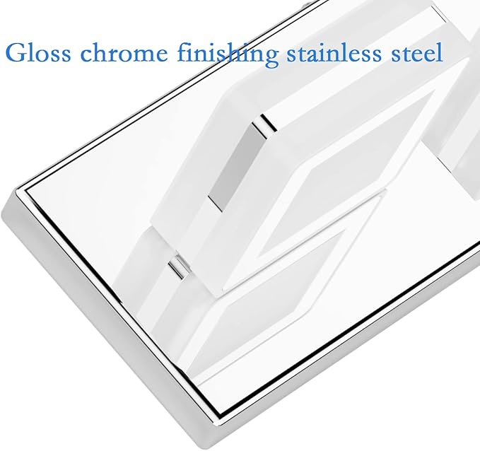 Ralbay Modern LED Bathroom Vanity Lights 4 Lights Up and Down Modern Chrome Bathoom Wall Lighting Over Mirror Rotatable Acrylic Stainless Steel Chrome Vanity Lights