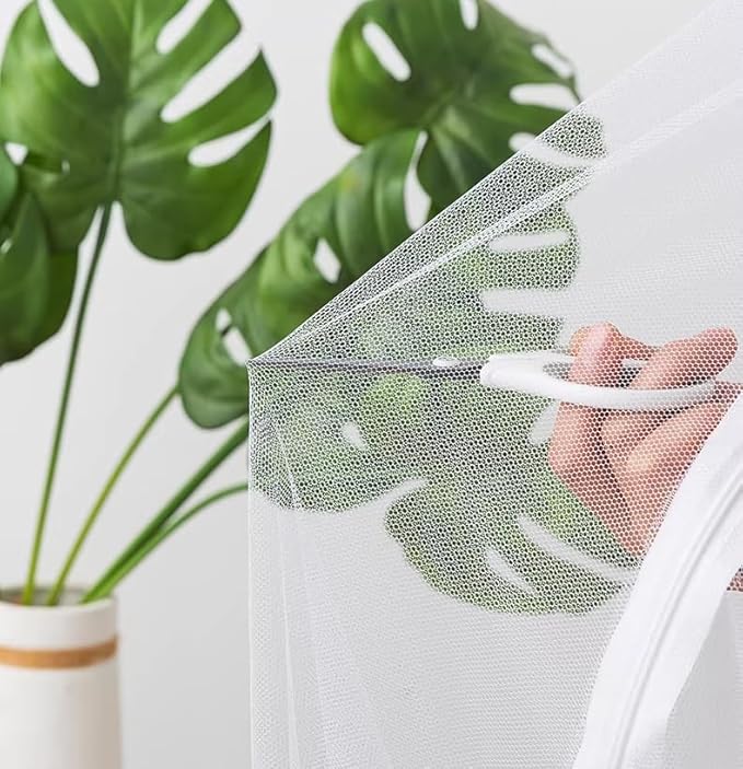 Canopy Bed Curtains 4 Corners Mosquito Net Mosquiteros para Camas Bed Canopies Netting Bed Drapes Rectangular Mosquito Mesh for Patio Gothic Outdoor Travel Home Decor（L75 X W35 X H63,1 Opening, White）