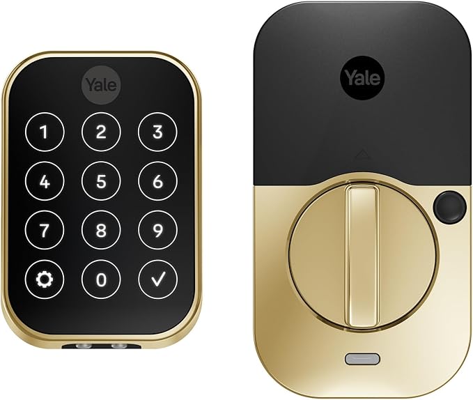Yale Assure Lock 2 Touch Deadbolt, Lifetime Brass Key-Free Smart Lock with Wi-Fi Connected Touchscreen Keypad and Fingerprint Scanner for Code Entry and Remote Access, YRD450-F-WF1-P05
