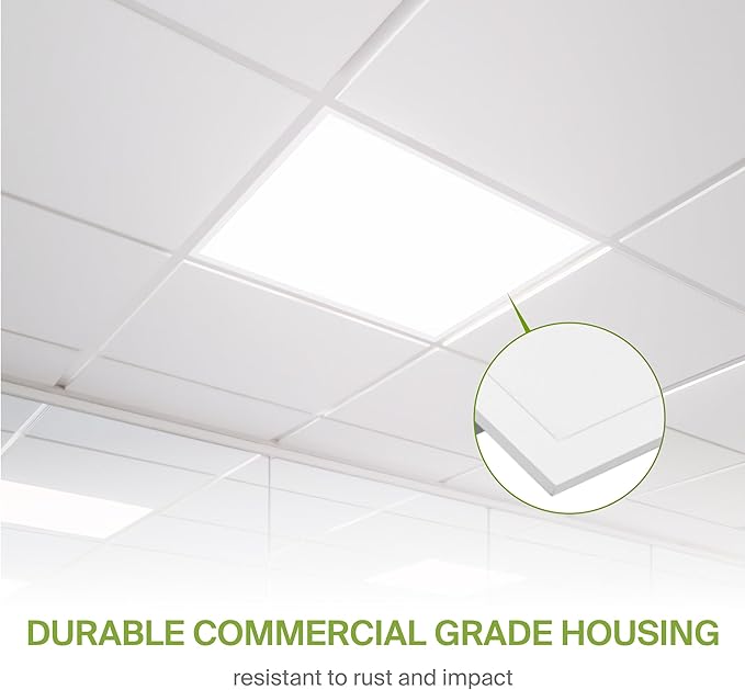 ASD 2 Pack 2x2 Smart LED Flat Panel Light - 35W UL DLC | 4362LM 3500K 4000K 5000K Selectable Dimmable 2x2 LED Drop Ceiling Light Fixture | 2 x 2 Lights WiFi App Controlled Alexa & Google Assistant