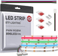 BTF-LIGHTING FCOB COB LED Strip RGBW 6500K 896LED/m 9.8FT DC12V Color Changing Flexible High Density Uniform Light 12mm Width for Home Indoor Decoration(No Adapter or Controller)