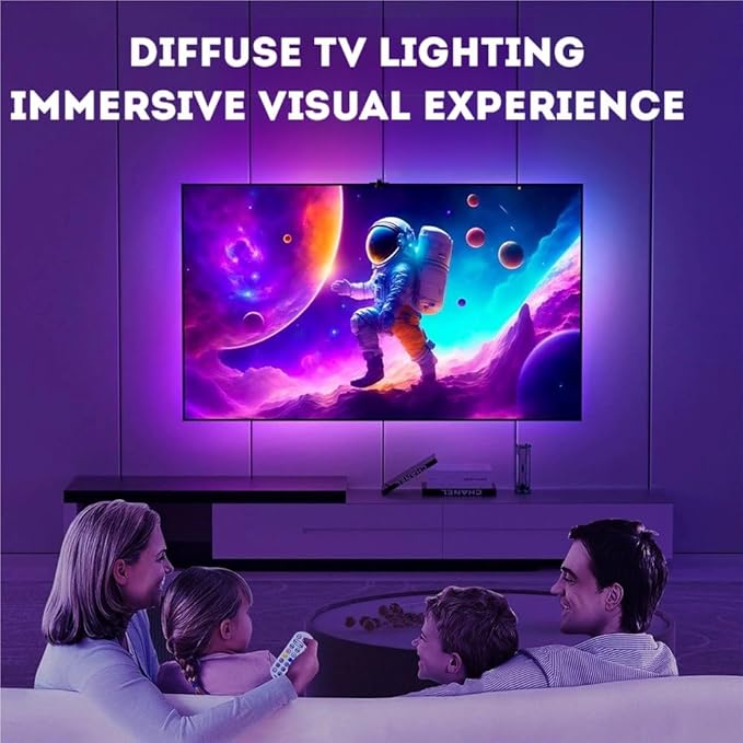Lumina Pro Tv Immersion Kit,TV Backlight LED 16.4ft - TV Backlight Sync to Screen PC Monitor for 55-65 inch Screens,RGB LED Strip Lights Cuttable with Smart App Control,Game & Music Sync (13Ft)