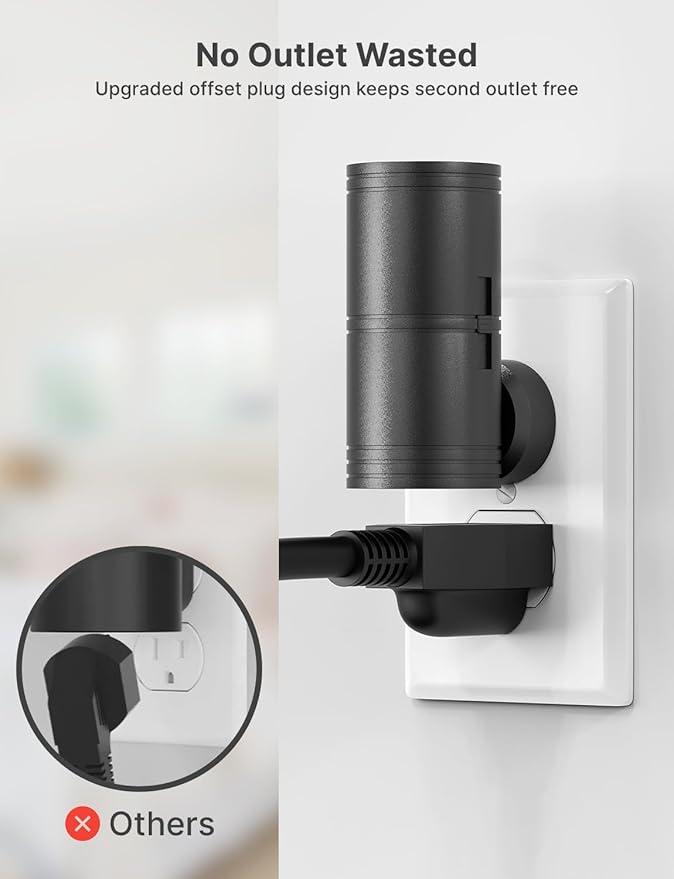 Night Light Plug into Wall, 2 Pack Dimmable LED Nightlight with Dusk to Dawn Sensor, Soft White Glow, for Hallway, Bathroom, Bedroom, Black