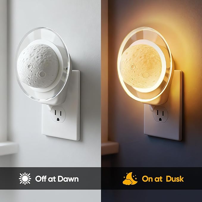 Night Lights Plug into Wall - Motion Sensor Plug in Night Light with Auto Dusk to Dawn,Dimmable Soft White, Bright Nightlight for Cruise Bedroom Bathroom Hallway Kitchen