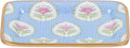Jaye’s Studio Decorative Trinket Tray, Jewelry Plate, Catchall Dish for Bathroom, Dresser, Nightstand, Entryway, Blue and Pink, Chinoiserie Dish, Gold Tray, Daphne Laney Collection