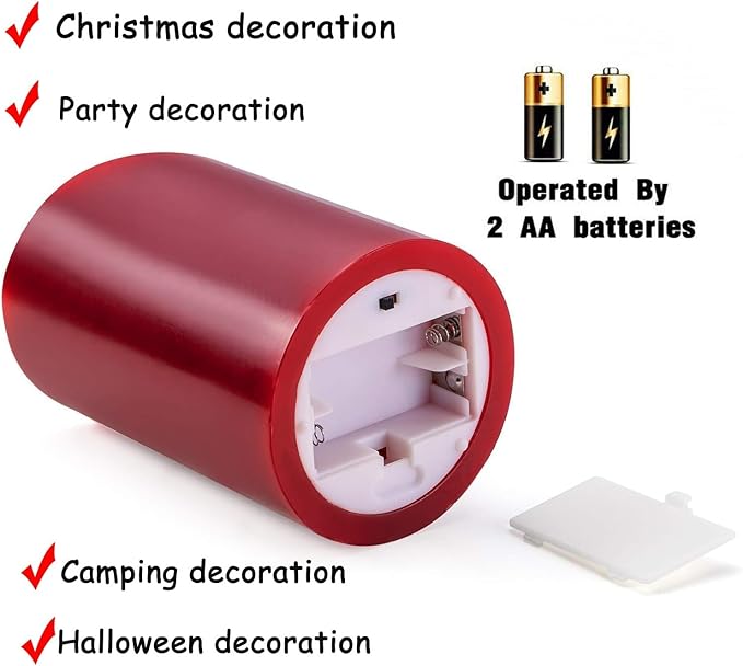 YIWER Flameless Candles Set of 3, Φ3.15 xH 4"/5"/6" Real Wax Not Plastic Pillars Include Realistic Dancing LED Flames and 10-Key Remote Control with 2/4/6/8-hours Timer Function,300+ Hours (3×1, Red)