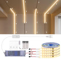 4 Rolls WS2811 IC Running Water Flowing LED Strip Light 32.8Ft 24V Touch Remote Control 3500K Horse Running Race Flexible LED Tape Light for Home Wall Decor
