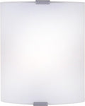 Canarm 1-Light Wall Sconce, Frosted Glass Shade with Gray Accents, Low-Profile Transitional Wall Lighting for Bedroom, Hallway or Living Room
