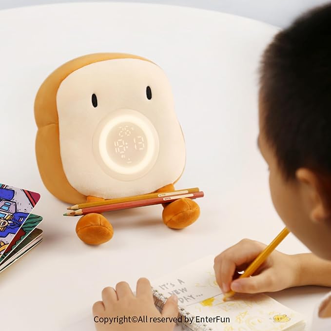 Toast Lamp,Bread LED Alarm Clocks | Multifunctional Dimmable Bedside Lamp, Home Decorations for Kids Teens Room Decor Desk Accessories