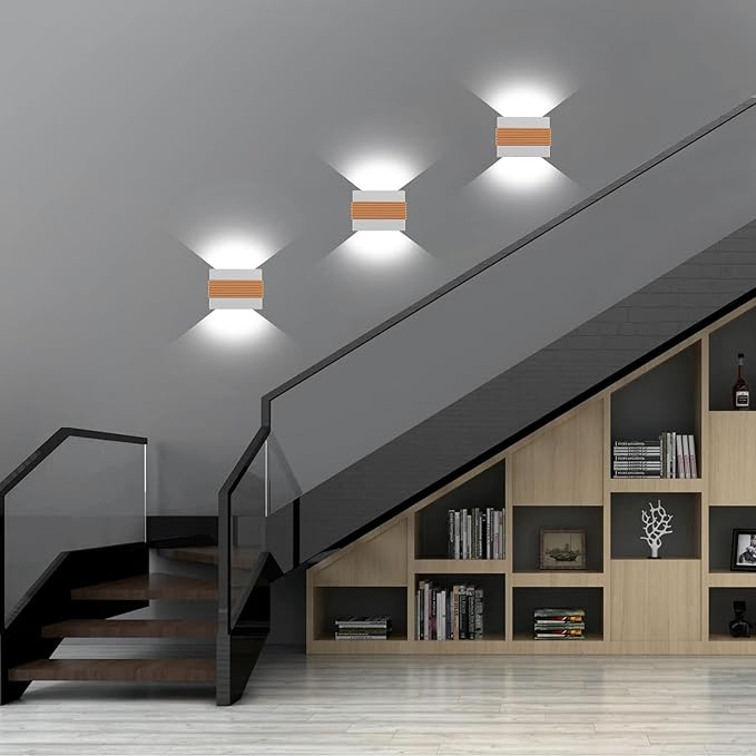 Kawell Modern LED Wall Sconces Up Down LED Wall Light Indoor Outdoor Creative LED Wall Lamp 10W Hallway Wall Mounted Lighting Fixtures for Bedroom Living Room Stairs Porch, Cold White
