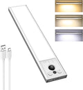EZVALO 1-Pack Under Cabinet Lights, 3200mAh Rechargeable Motion Sensor Light Indoor, Wireless Closet Lights Battery Operated, with 3 Color Temps, Dimmable, Magnetic, for Kitchen, Stair, Pantry(12inch)