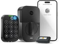 Yale Assure Lock 2 Touch Deadbolt, Black Suede Key-Free Smart Entry Door Lock with Wi-Fi Connected Touchscreen Keypad and Fingerprint Scanner for Code Entry and Remote Access, YRD450-F-WF1-BSP