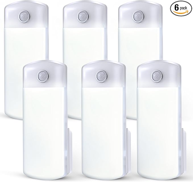 6 Pack LED Power Failure Light, 4 in 1 Rechargeable Plug in Flashlights with Motion Detection, LED Emergency Lights for Home Power Failure Black Outs Hurricane Supplies