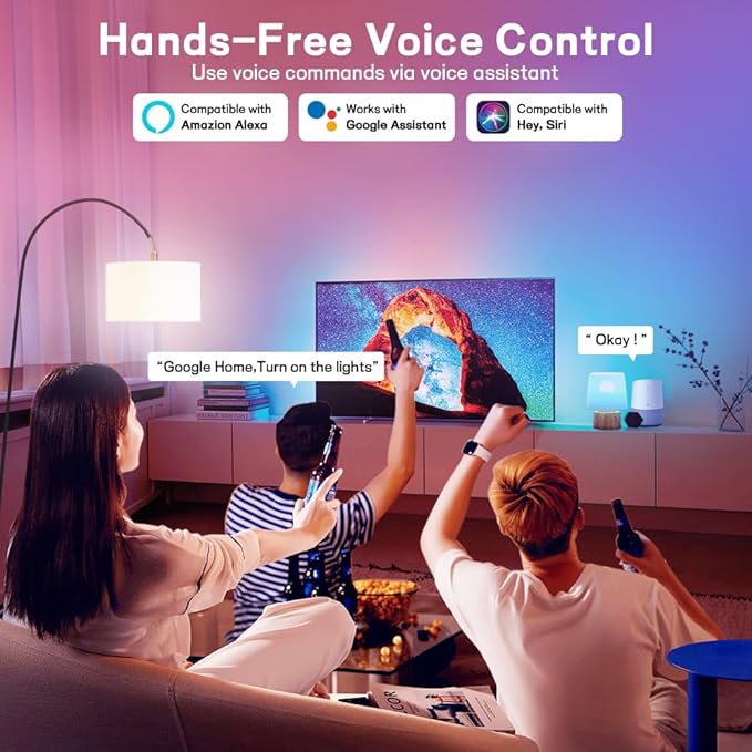Smart Light Bulbs,Full Color Changing Dimmable LED Bulb,Compatible with Alexa and Google Assistant,UL FCC Certified,2.4GHz WiFi+Bluetooth LED Light Bulbs, Music Sync Smart Home Lighting (3)