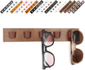 ACOCOFE Sunglass Organizer Wall Mount, Wood Eyeglass Storage Holder, Glasses Rack for Multiple Eyewear Display Men Women (Umber-brown)
