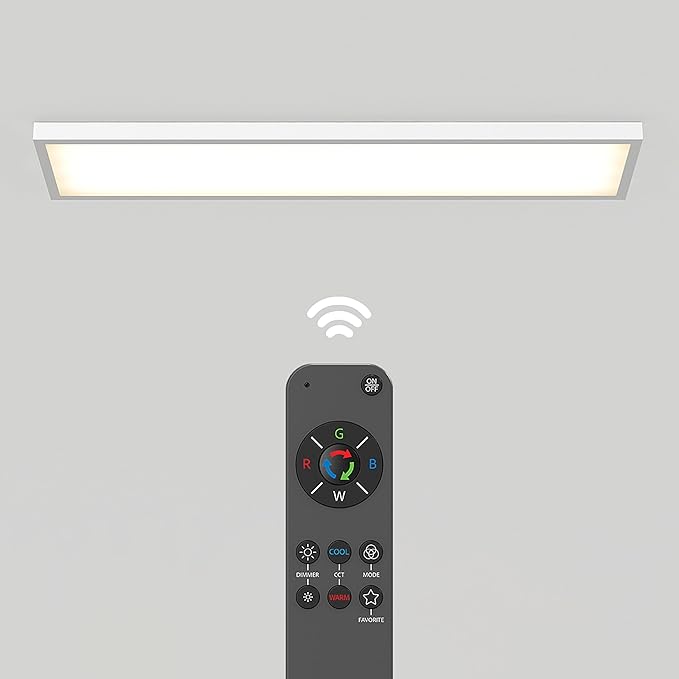 artika Skyshade 30″ LED Flat Panel Ceiling Light – 4,000 Lumens, RGB + Tunable White Smart Control (App • Remote • Wall Switch), Ultra-Slim Flush Mount for Kitchen • Living Room • Garage