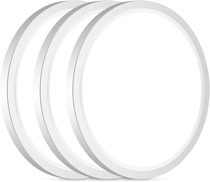 slochi 3Pack LED Flush Mount Ceiling Light Fixture, 9 Inch Light Fixture, 3000K-4000K-6500K Round Flat Bedroom Lights, Closet Round Surface for Bathroom Laundry Bedroom Hallway