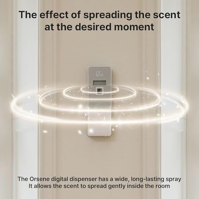 Automatic LCD Fragrance Dispenser - Wall Mount/Free Standing ABS Auto Air Freshener Dispenser Programmable Aerosol Spray Perfume Dispenser for Bathroom, Hotel, Office, Commercial Place (gray)