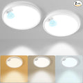 Eleganted Motion Sensor Ceiling Light Hard Wired，8.7 Inch LED Flush Mount Ceiling Light Fixture,3000k/4000k/6000k Selectable 18W Ceiling Lights for Pantry Hallway Stairwell Porch 2 Pack