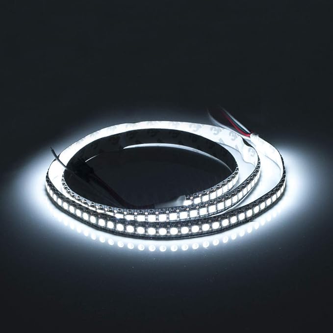 BTF-LIGHTING RGBW RGB+Cool White SK6812 (Similar WS2812B) 4 Colors in 1 LED Strip Individually Addressable 16.4ft 60Pixel/m 300LED Light Dream Color IP30 DC5V Black PCB (No Adapter or Controller)