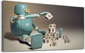 Wibinuki Wall Art Wall Decor Wall Paintings retro vintage robot for Living Room Bedroom Bathroom Home Decor Can Be Hung Directly 20"x 40"