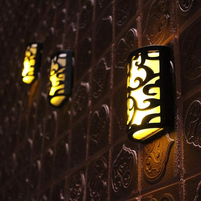 Decorative Lanterns with Timer, Candle Light Flameless Candles Indoor/Outdoor Wall Sconces,Flickering Flames Wall Light for Hallway, Bathroom,Use 3AA Battery(NOT Included),3 Pack………