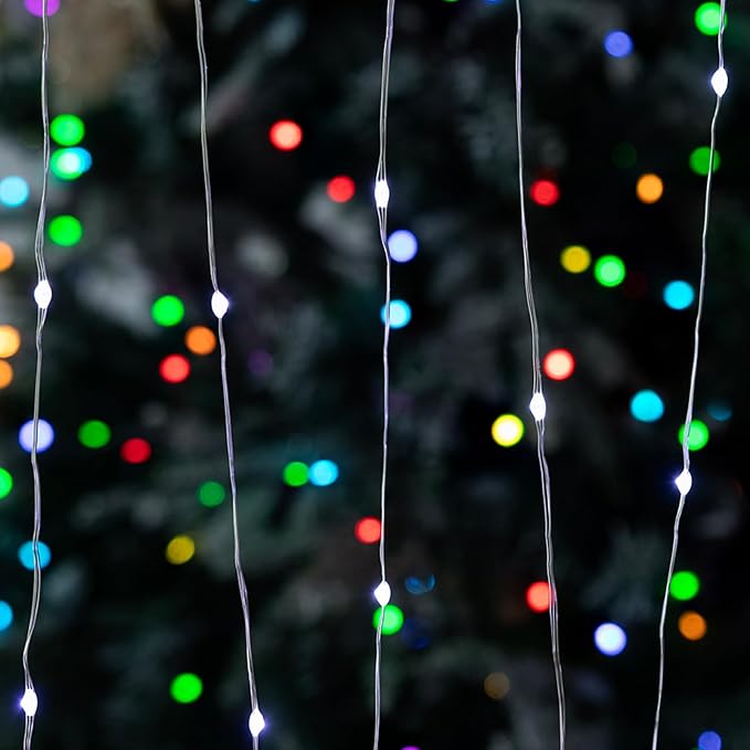 Fairy Lights Plug in,660FT 2000LEDs Waterproof Led String Lights,8 Modes Remote Twinkle Light for Outdoor Indoor Christmas Wedding Birthday Garden Party Decorations,Silver Wire,Cool White