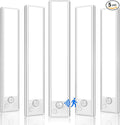 Under Cabinet Lighting, 5 Pack Rechargeable LED Motion Sensor Light Indoor Upgraded 2000mAh, Wireless Battery Operated Under Counter Lights for Kitchen, Magnetic Dimmable Closet Lights Stairs, 8in