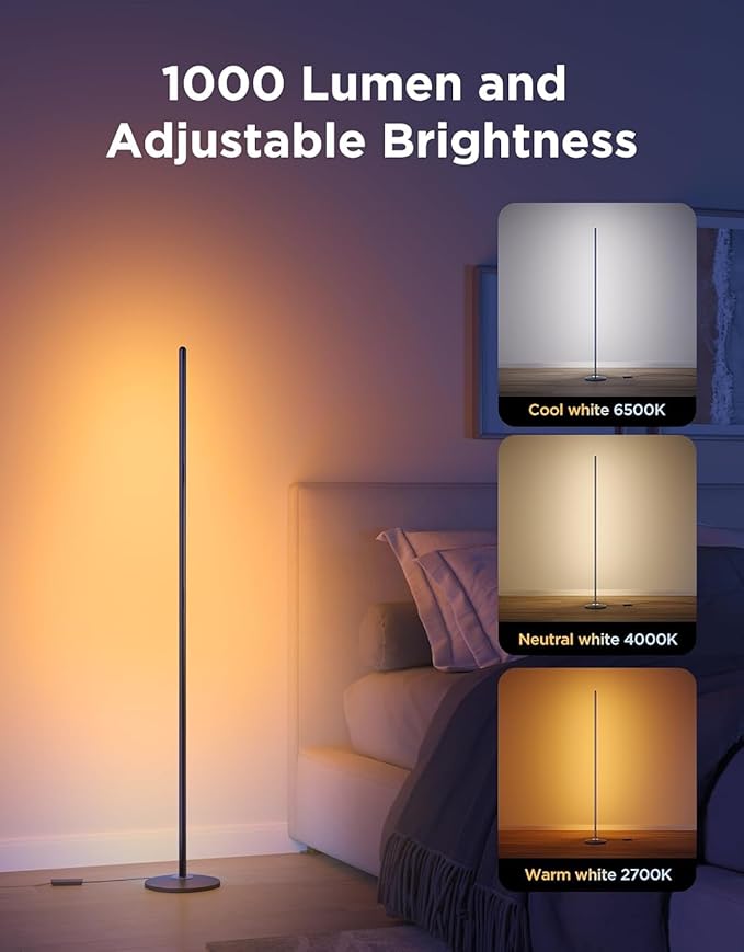 Govee RGBIC Lamp, Smart Lamp Compatible with Matter and Alexa, Modern Lamp with Music Sync and Million DIY Colors