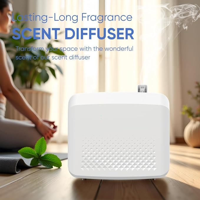 Scent Machine Bluetooth App for 5,500 Sq.ft Larger Rooms & HVAC System, Waterlss Cold-Air Scent Diffuser for Home, Hotels, Oil Diffuser with Lasting-Long Scent