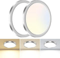 hepside 2PACK LED Flush Mount Ceiling Light, 3CCT Selectable 3000K-4000K-6500K & 100W Equivalent Modern Kitchen Recessed Ceiling Lamp 15W 1500Lm 7.5 Inch for Bathroom Closet Laundry Bedroom
