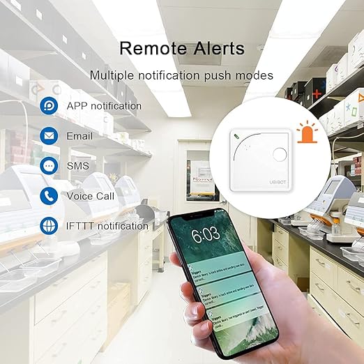 UbiBot WS1 WiFi Environmental Sensor: Temp, Humidity, Light Monitoring | External Probe | Alerts, Schedule Reports & Device Sharing | Local Deployment| IFTTT & Alexa | 2.4GHz WiFi, No Hub Needed
