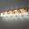 19.5" KnurledBrassWallSconcesSetof2,BronzeBathroomVanityLightFixtureswithWaterRipplesGlassTube,ModernLampforBedroom,LivingRoom,Hallway,Staise,Mirror,Kitchen