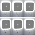 JININQ Night Light 0.5W Plug in Night Light Smart Sensor Dusk to Dawn Sensor LED Lamp，Bright Nightlight Auto-On/Off for Kitchen,Bathroom,Bedroom,Hallway,6 Pack (White Color)