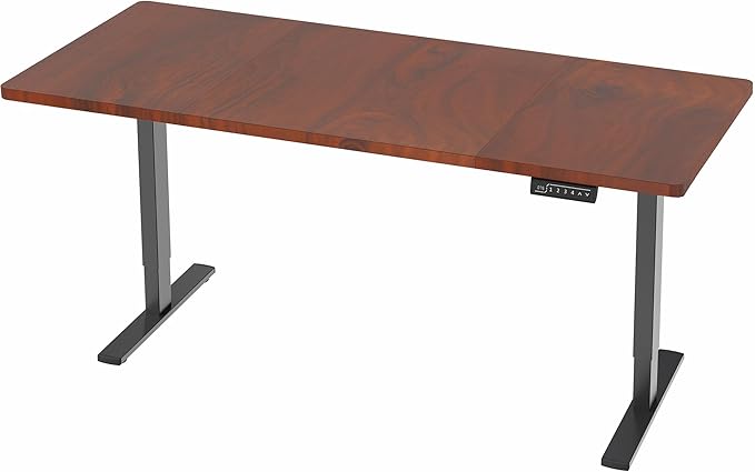 VIVO Electric 71 x 30 in Standing Desk, Memory Height Adjustment, 1B Series, Holds 220 lbs, Dark Walnut Top Black Frame, DESK-KIT-1B7D