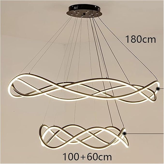 Modern Home Decor Led Lights Pendant Light Lamps for Living Room Chandeliers for Dining Hanging Indoor Lighting,Modern LED Chandelier(APP with RC Dimmable,Gold-D80 50cm)