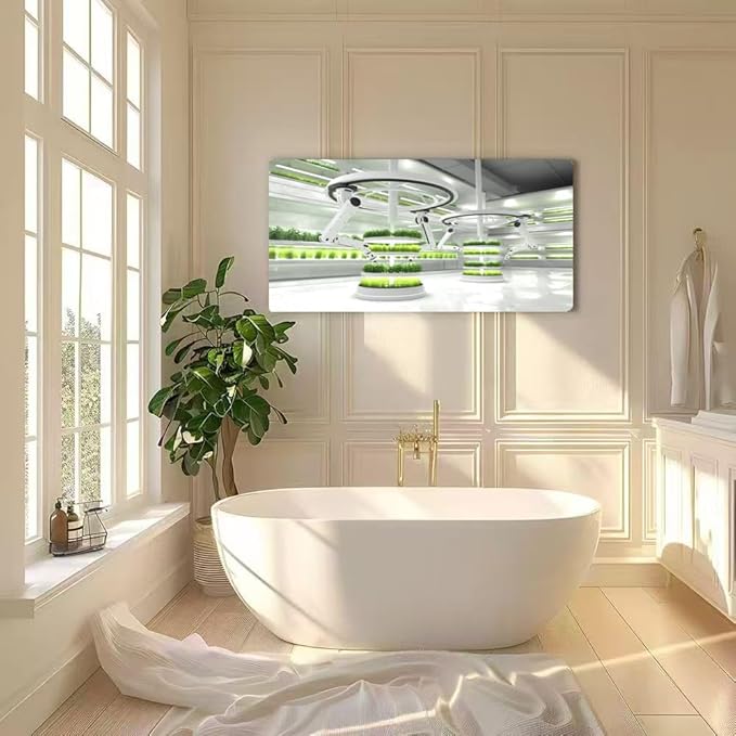 Wibinuki Wall Art Wall Decor Wall Paintings Smart robotic farmers, robot farmers, Agriculture technology, Farm for Living Room Bedroom Bathroom Home Decor Can Be Hung Directly 20"x 40"