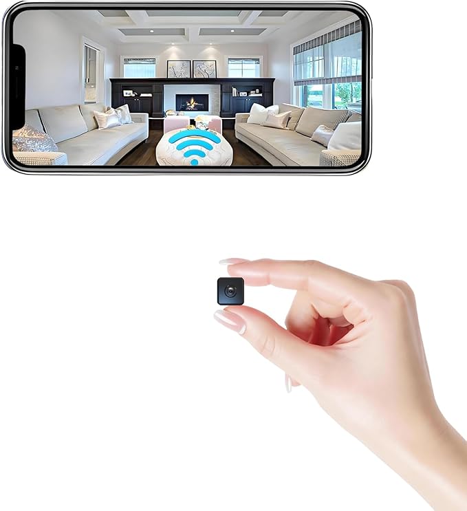 Mini Camera 2026 Upgrade Security Wireless Camera Small Home WiFi 1080P Micro Magnetic Nanny Cam with Motion Detection Wide Angle Cloud & SD Storage Night Vision No Need WiFi Tiny Cameras for Indoor