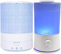 BlueHills Premium Large 2500 ML and 2000 ML XL Essential Oil Diffusers Humidifier Combo Set of 2 for Large Room Home with Décor LED Lights Great Gift – White