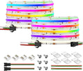 BTF-LIGHTING FCOB WS2814 IC RGBW 4000K COB LED Strip Flexible High Density Uniform Chasing Color Light 2X16.4FT Total 32.8FT DC12V 16IC/m 10mm Width for Home Decor(No Adapter or Controller)