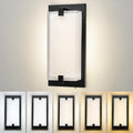 zeyu LED Indoor Wall Sconce, 18W Modern Dimmable Wall Mount Light for Hallway, 5CCT Adjustable 3000K/3500K/4000K/5000K/6500K, Black Finish with Clear Glass Shade, ZTH100B-LED BK