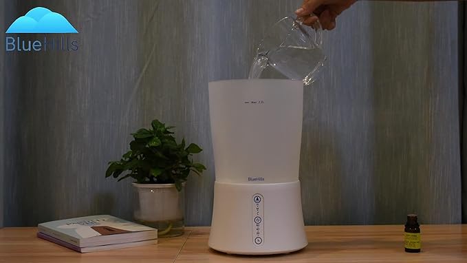 BlueHills Premium Set of Two Large 2000 ML and 2300 ML XL Essential Oil Diffusers Humidifiers Combo for Large Room Home with Décor LED Lights Great Gift – Value Pack of White.