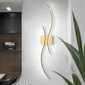 CANEOE Modern Wall Sconce, 39Inch Gold LED Wall Light Fixtures,6000K Bathroom Vanity Light Fixtures Over Mirror Indoor Bedroom Wall Lamps for Living Room Hallway Sconces Lighting