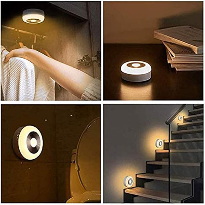 Motion Sensor Night Light, Smart Night Light for Kids, LED Stairs NightLight Stick-On Closet Light Wall Motion Activated Lamp Warm White Light Sensor Night Lights