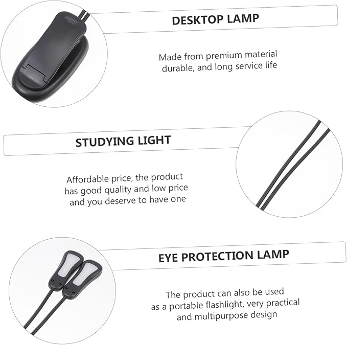 Operitacx LED Desk Lamp Eye Protection 10 Brightness Levels Adjustable Task Light for Reading and Studying USB Charging Suitable for Bedroom and Office